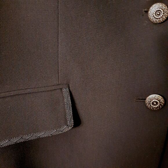 Tahari Arthur S. Levin Black Blazer Women's 18 Two Button Classic Traditional Xl - Picture 6 of 8